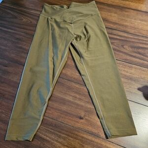 Obsession Olive Green Women's Capri Legging Size L